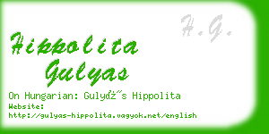 hippolita gulyas business card